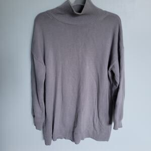 Melrose and Market Womens Gray Sweater Size Medium Oversized Mock Neck